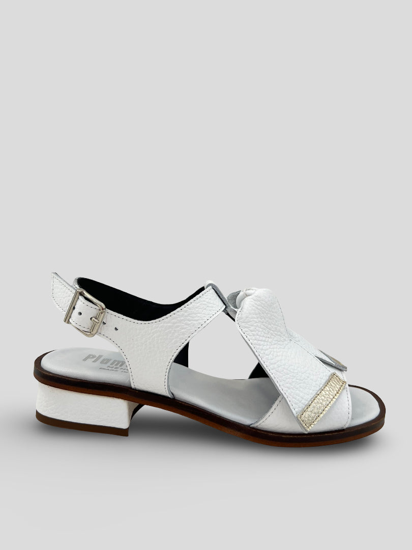 Sandalia PLUMERS Lazo Piel BLANCO