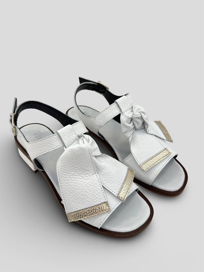 Sandalia PLUMERS Lazo Piel BLANCO