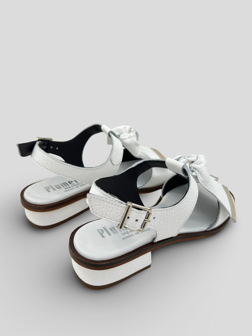 Sandalia PLUMERS Lazo Piel BLANCO