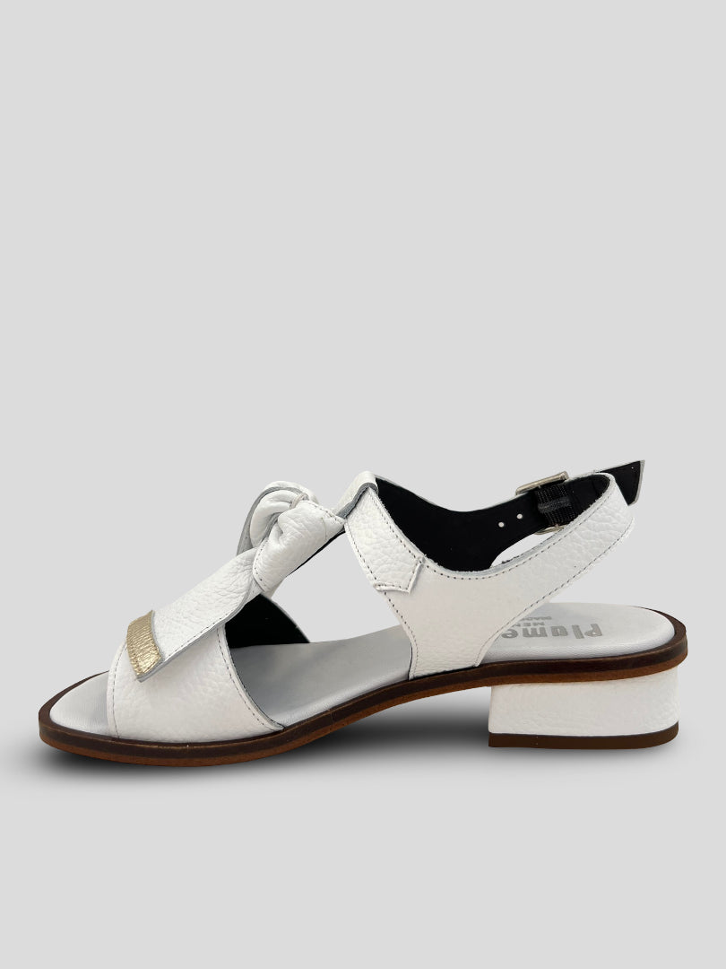 Sandalia PLUMERS Lazo Piel BLANCO