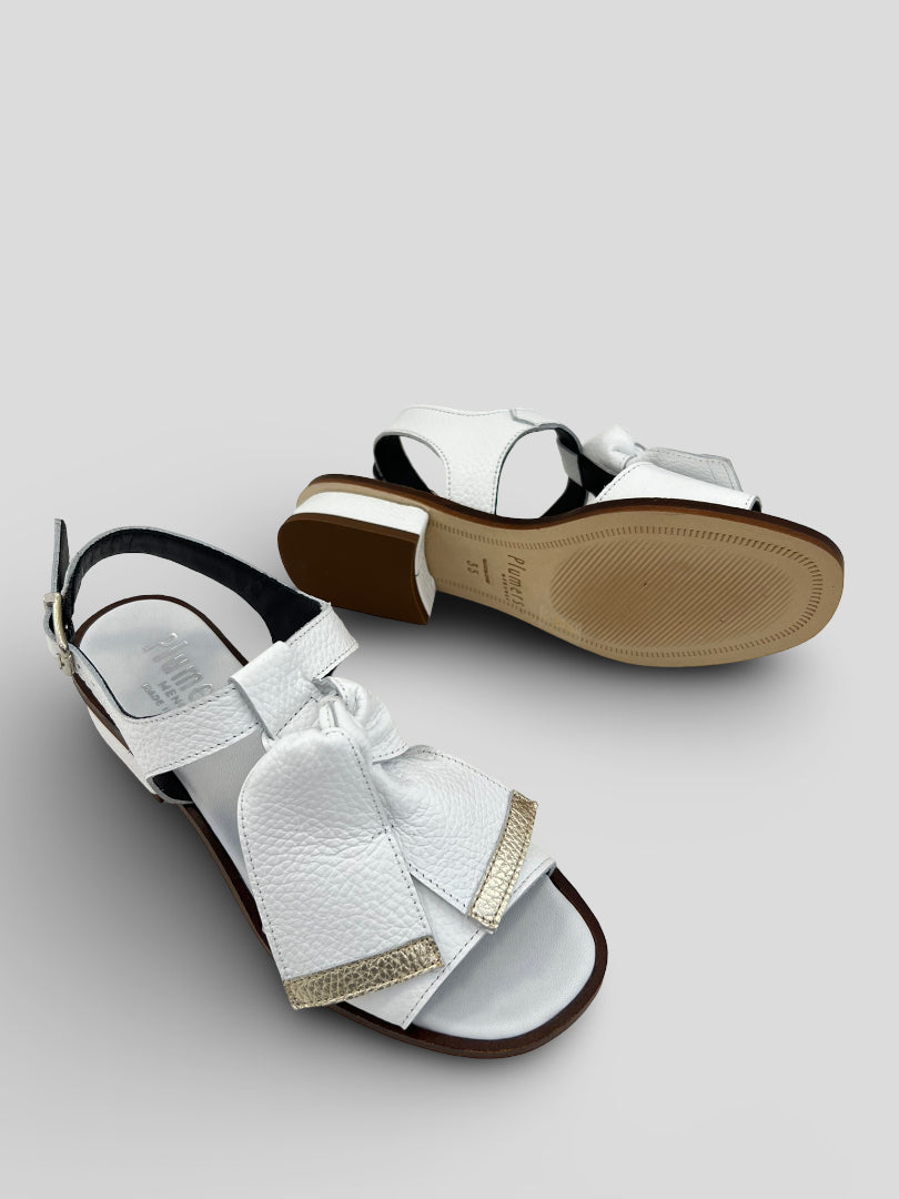 Sandalia PLUMERS Lazo Piel BLANCO