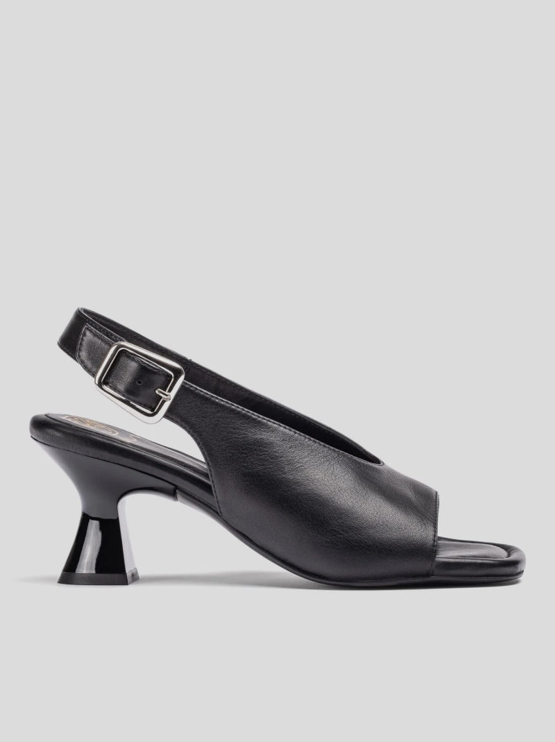 Sandalia UNISA Peep-Toe Piel NEGRO