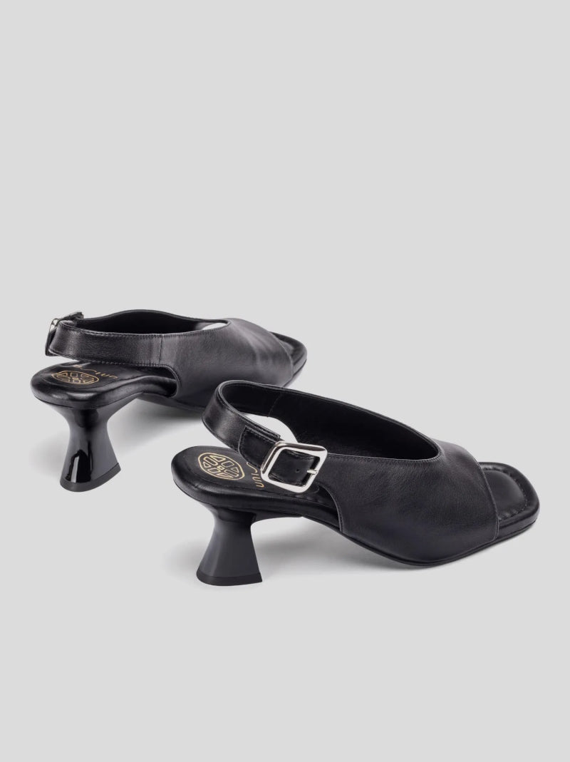 Sandalia UNISA Peep-Toe Piel NEGRO