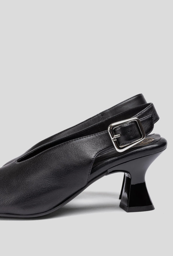 Sandalia UNISA Peep-Toe Piel NEGRO