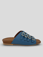 Sandalia Mules BUENO Hebillas Piel JEANS