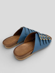 Sandalia Mules BUENO Hebillas Piel JEANS