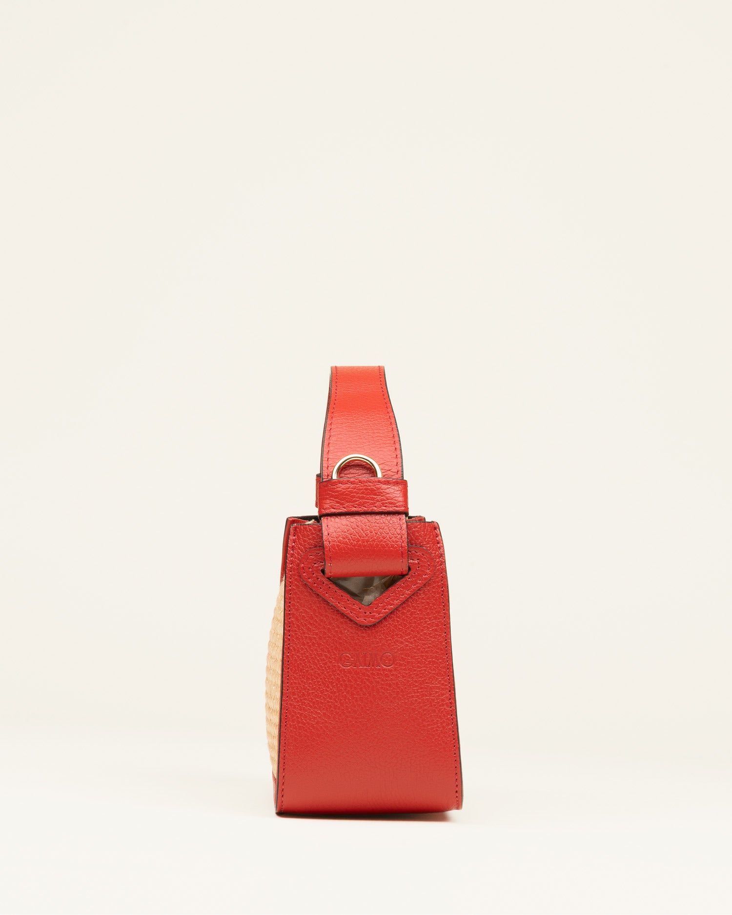 Bandolera Balance GAIMO Rafia Piel ROJO