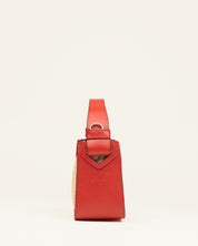 Bandolera Balance GAIMO Rafia Piel ROJO