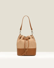 Bandolera Bimba GAIMO Rafia Piel CUERO