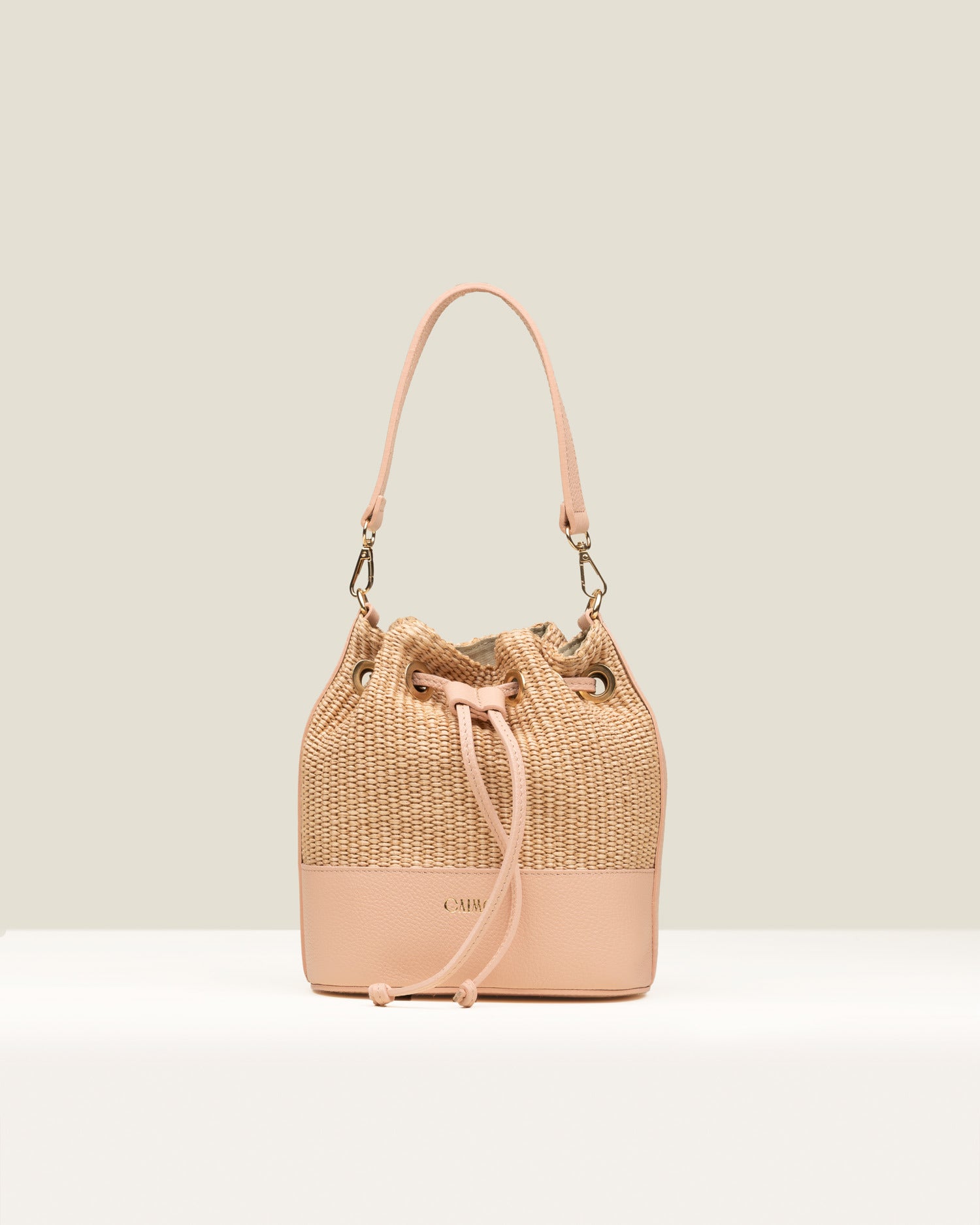 Bandolera Bimba GAIMO Rafia Piel ROSA