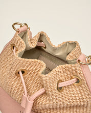 Bandolera Bimba GAIMO Rafia Piel ROSA