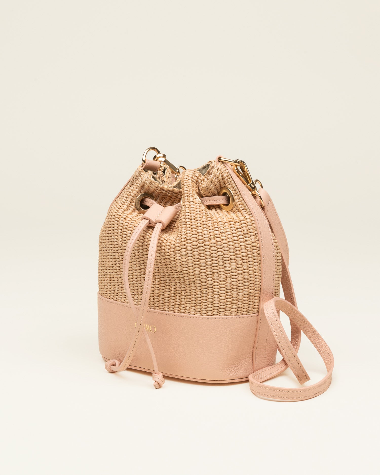 Bandolera Bimba GAIMO Rafia Piel ROSA