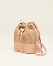 Bandolera Bimba GAIMO Rafia Piel ROSA
