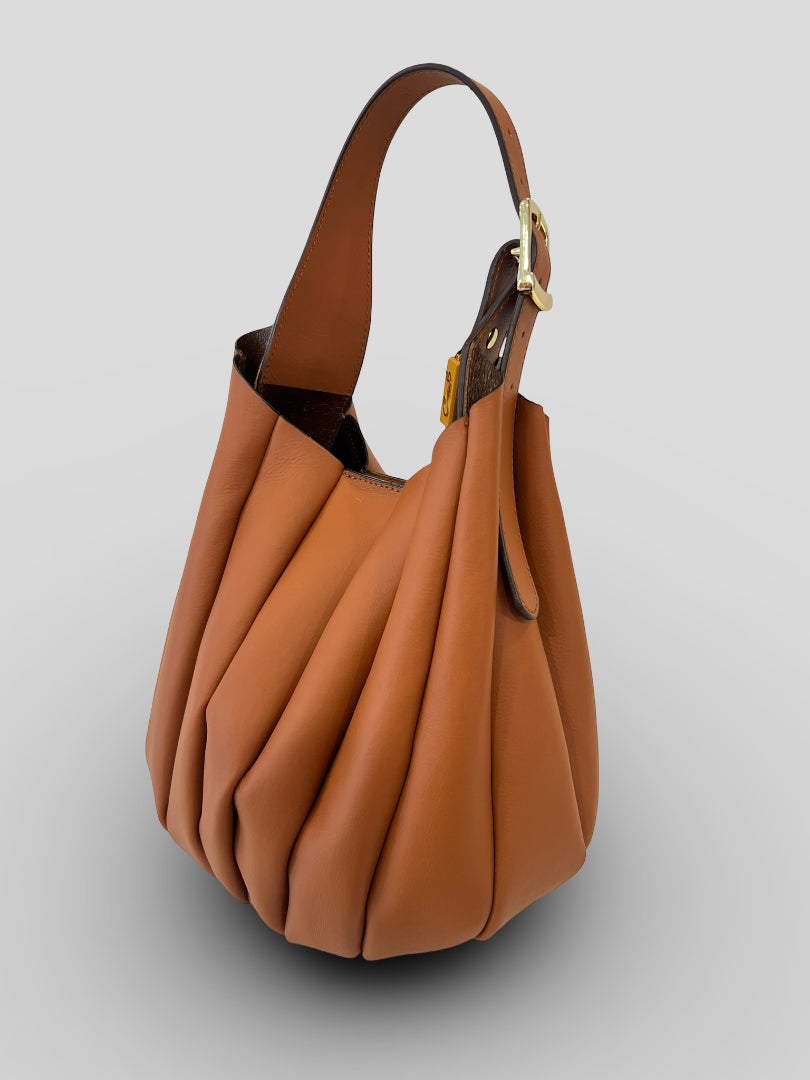 Bolso CATS Bucket Plisado Piel CUERO