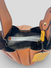 Bolso CATS Bucket Plisado Piel CUERO