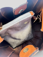 Bolso CATS Bucket Plisado Piel CUERO