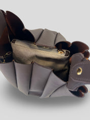 Bolso CATS Bucket Plisado Piel CHOCOLATE