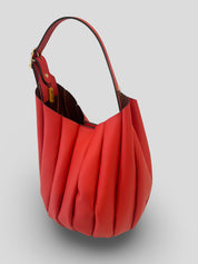 Bolso CATS Bucket Plisado Piel ROJO