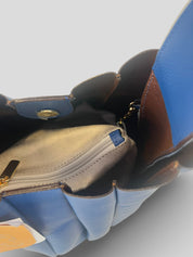 Bolso CATS Bucket Plisado Piel AZUL