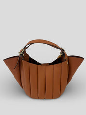 Bolso Abanico CATS Plisado Piel CUERO