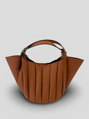 Bolso Abanico CATS Plisado Piel CUERO