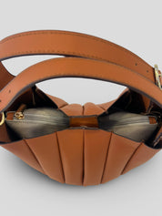Bolso Abanico CATS Plisado Piel CUERO