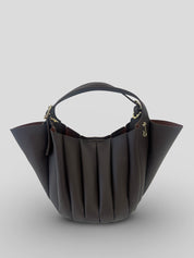Bolso Abanico CATS PlisadoPiel CHOCOLATE