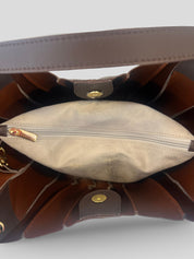 Bolso Abanico CATS PlisadoPiel CHOCOLATE
