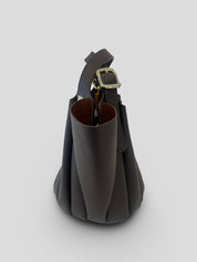 Bolso Abanico CATS PlisadoPiel CHOCOLATE