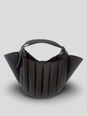 Bolso Abanico CATS PlisadoPiel CHOCOLATE