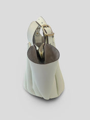 Bolso Abanico CATS Plisado Piel BLANCO
