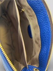 Bolso Bandolera CATS Piel Grabada AZUL