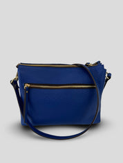 Bolso Bandolera CATS Piel Grabada AZUL