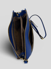Bolso Bandolera CATS Piel Grabada AZUL