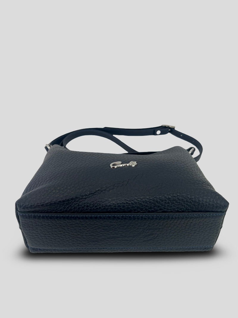 Bolso Bandolera CATS Piel Grabada MARINO