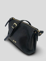 Bolso Bandolera CATS Piel Grabada NEGRO