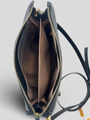 Bolso Bandolera CATS Piel Grabada NEGRO