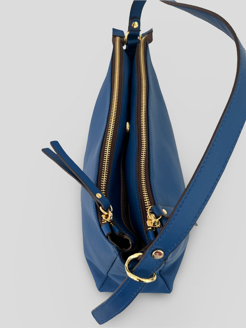 Bolso Hobo CATS Tres Compartimentos AZUL