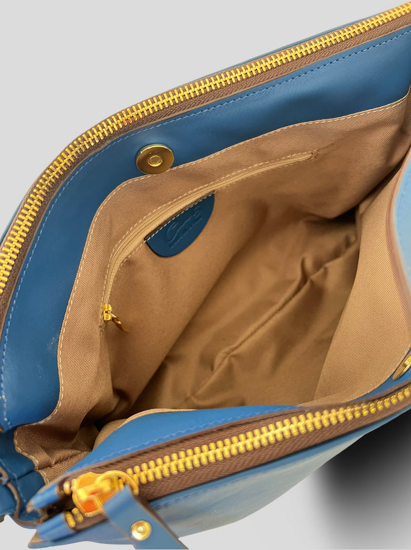 Bolso Hobo CATS Tres Compartimentos AZUL