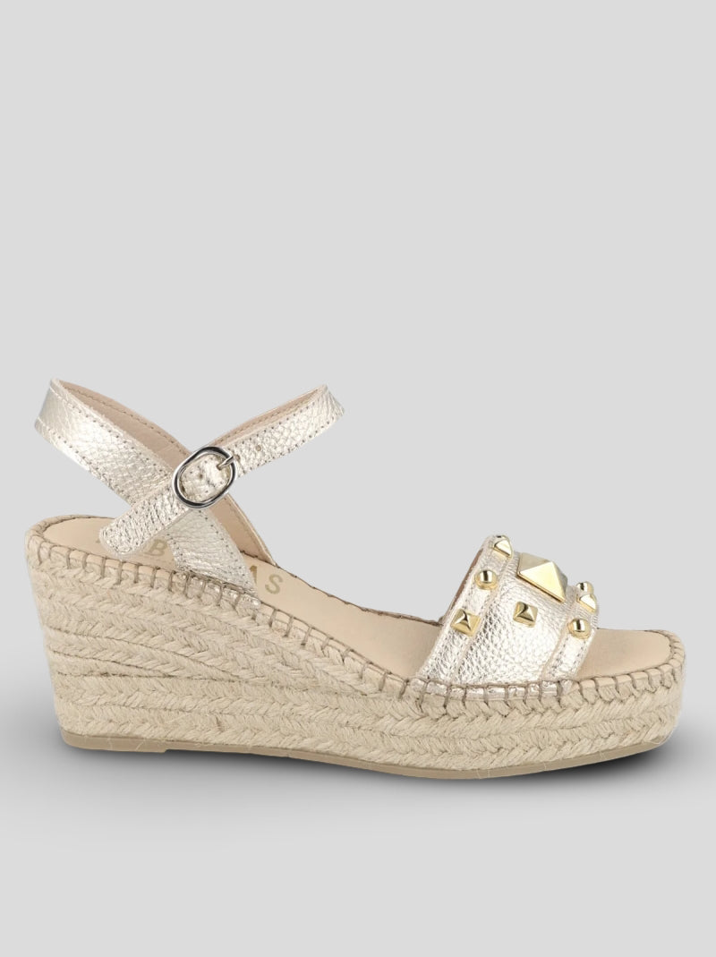 Sandalia FABIOLAS Laura Tachas Piel ORO