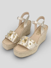 Sandalia FABIOLAS Laura Tachas Piel ORO