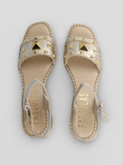 Sandalia FABIOLAS Laura Tachas Piel ORO