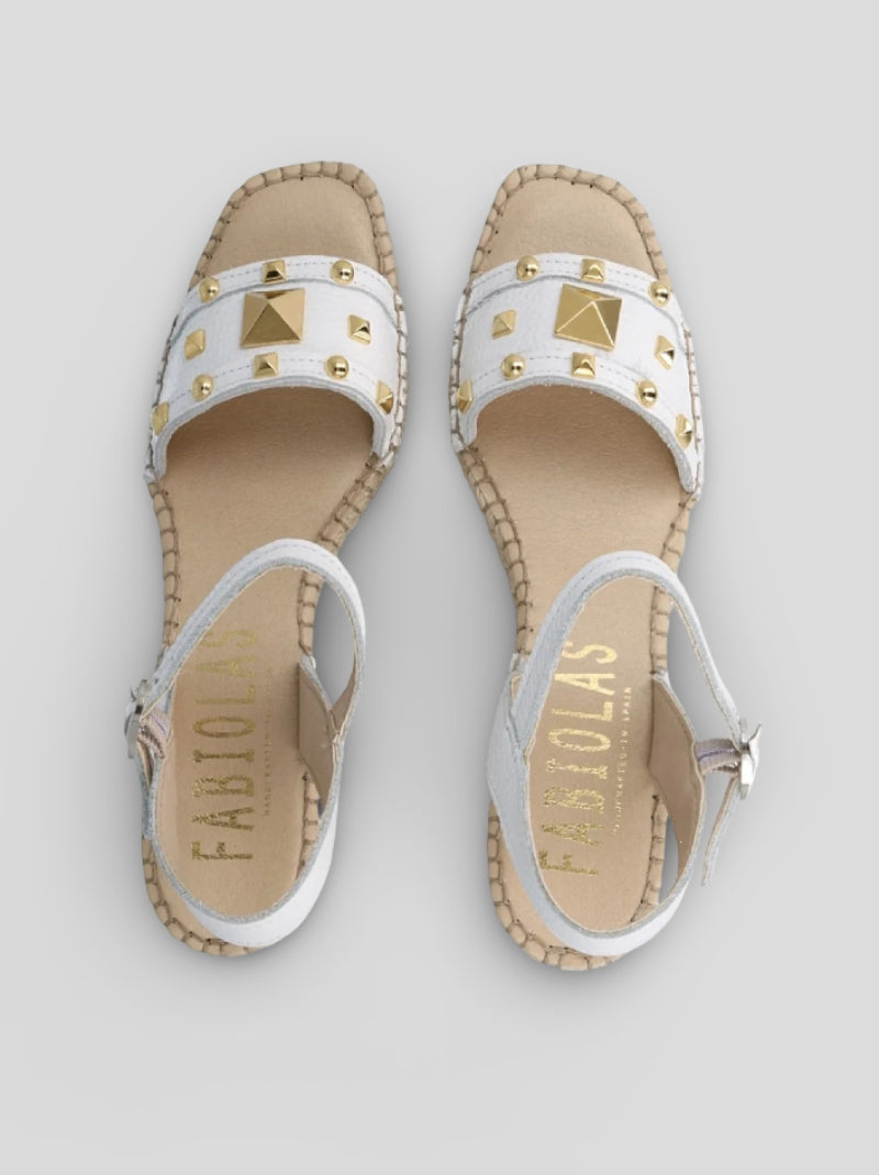 Sandalia FABIOLAS Laura Tachas BLANCO