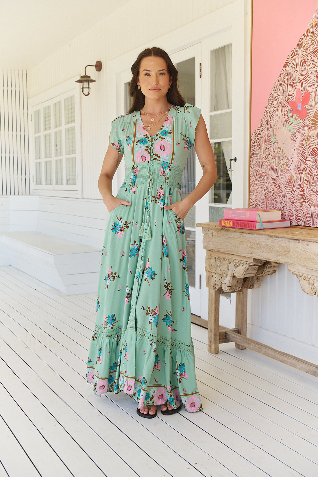 Vestido Largo JAASE Romi Maribel VERDE