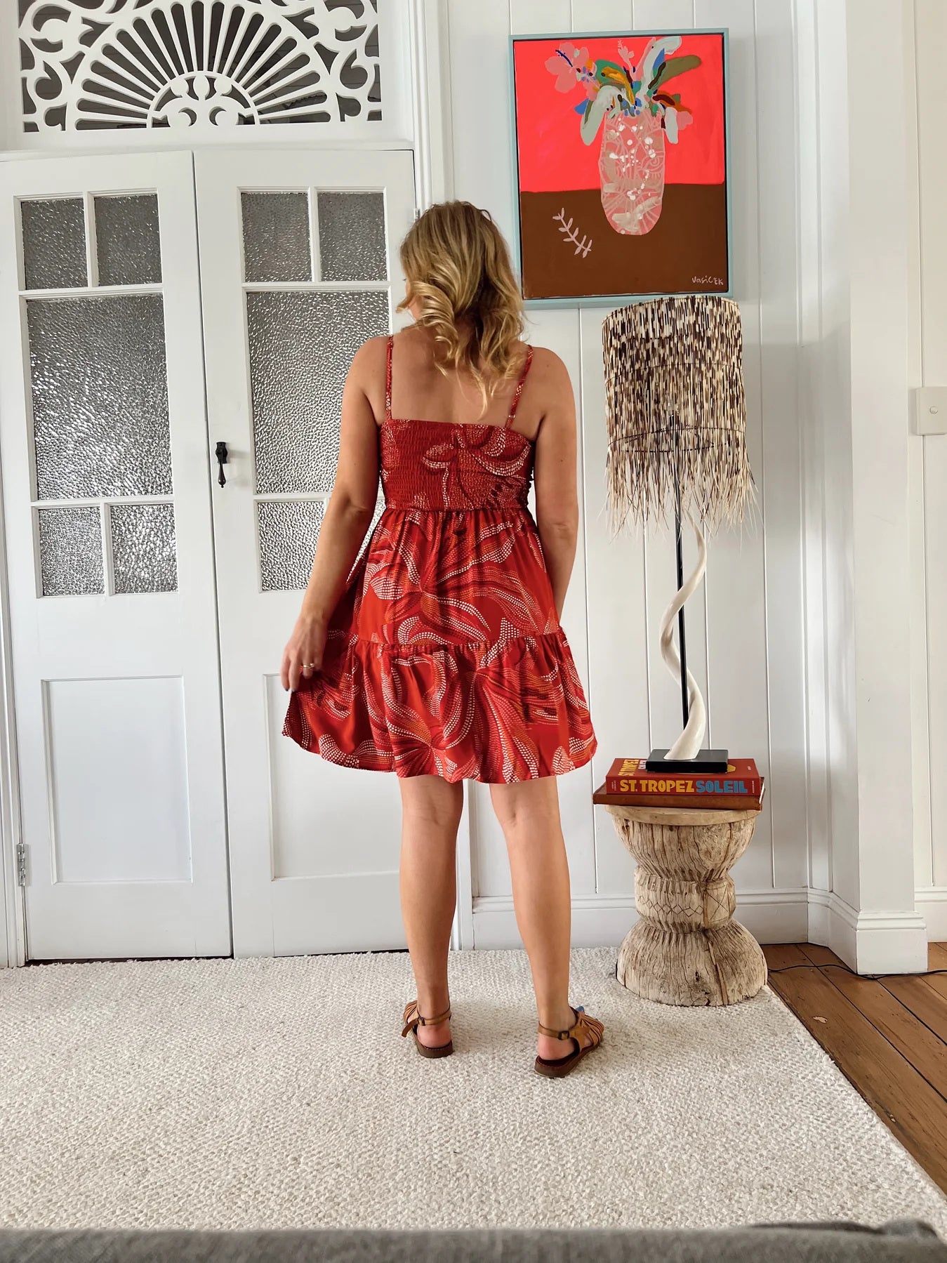 Vestido Corto JAASE Bambi Hibiscus Print