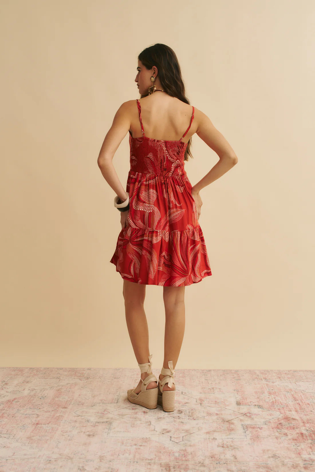 Vestido Corto JAASE Bambi Hibiscus Print
