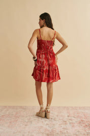 Vestido Corto JAASE Bambi Hibiscus Print