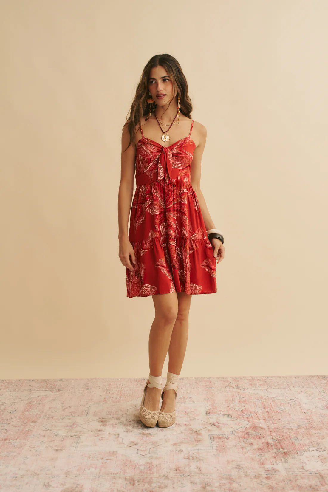 Vestido Corto JAASE Bambi Hibiscus Print
