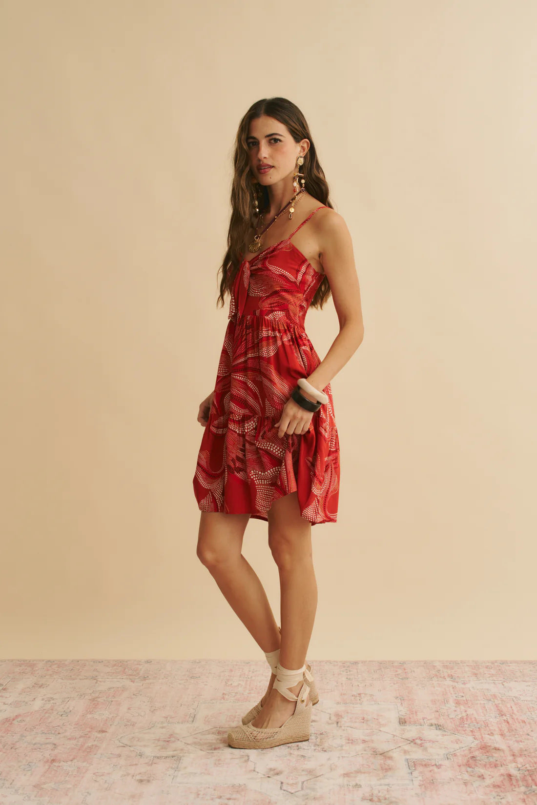 Vestido Corto JAASE Bambi Hibiscus Print