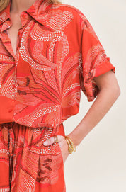 Blusa JAASE Lola Hibiscus Print
